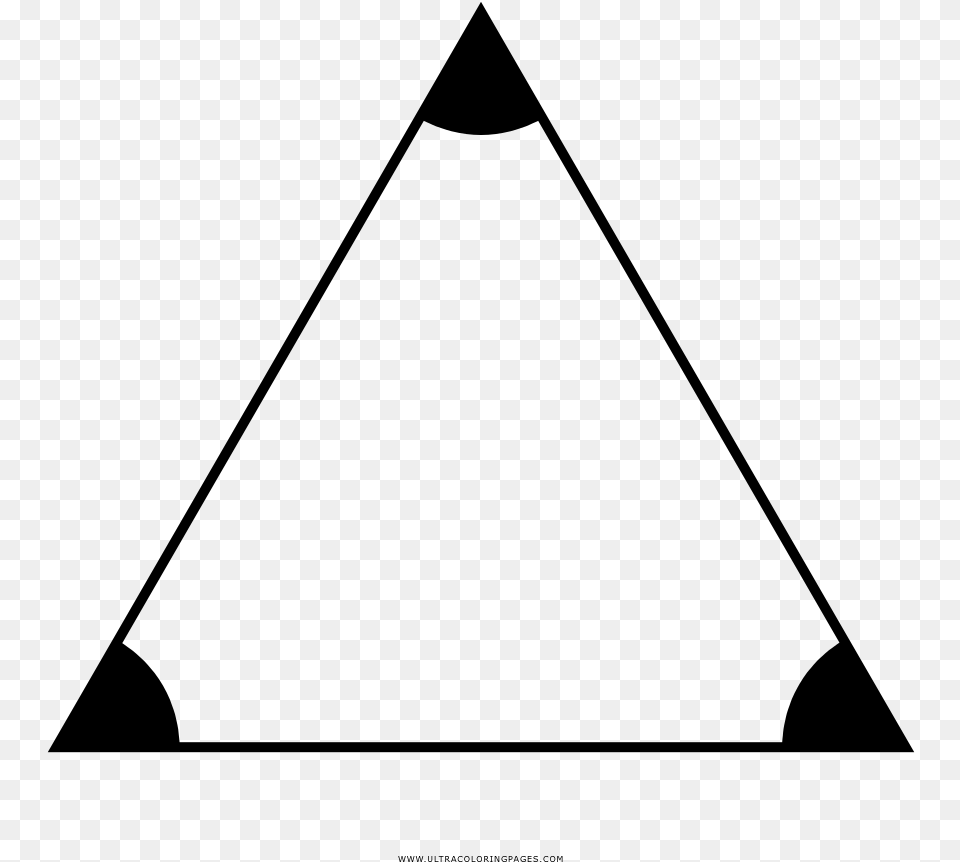 Equilateral Triangle Coloring, Gray Free Png Download