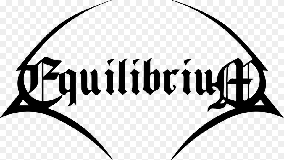 Equilibrium Band Logo Old English Letters M, Text Png Image