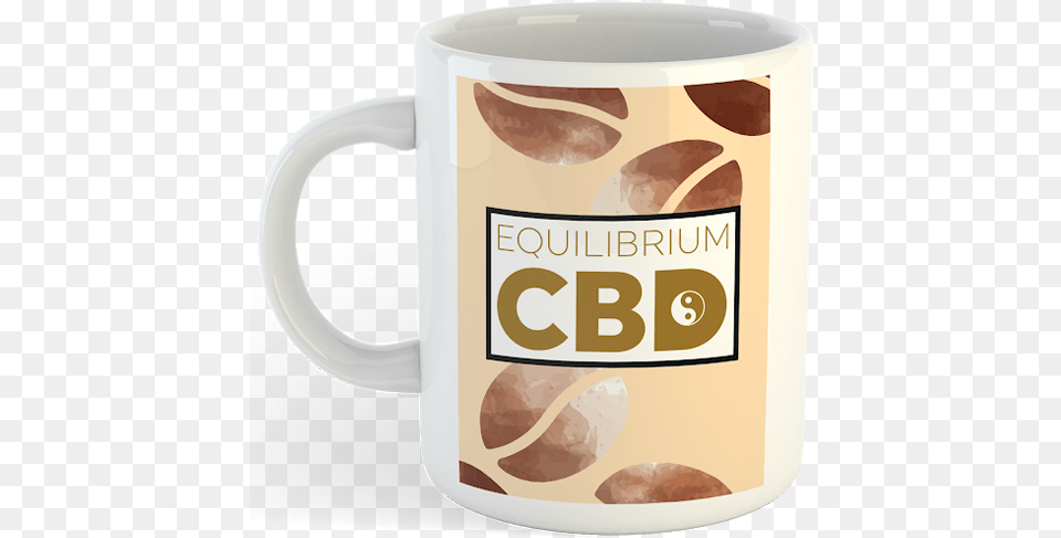 Equilibrium Cbd Whole Bean Logo Coffee Mug Mug, Cup, Beverage, Coffee Cup Free Png