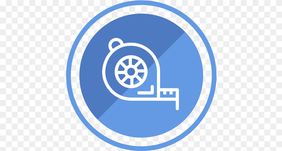Equipment Line Tape Tool Construction Icon Of Circle, Disk Free Png
