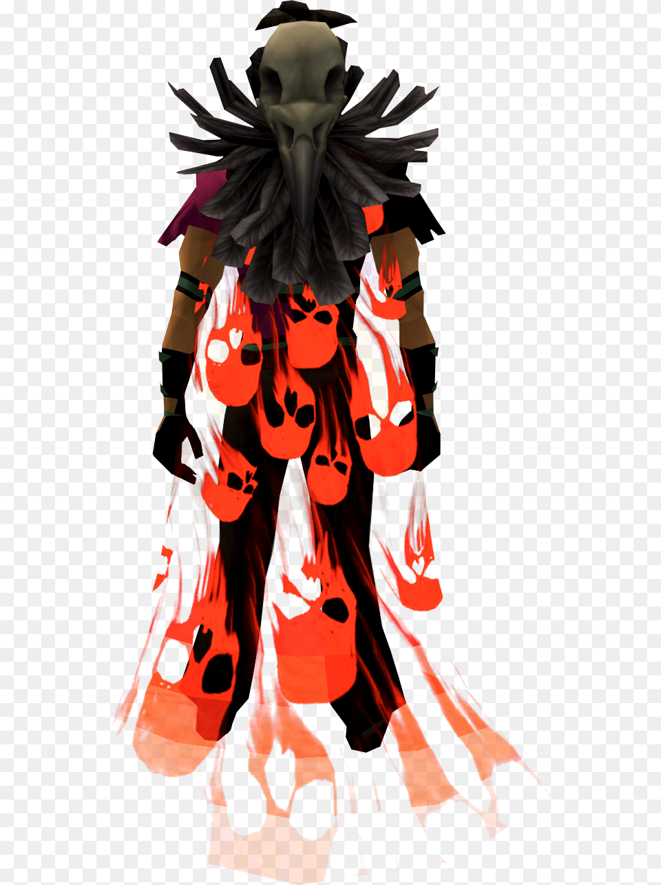 Equipped Runescape Soul Cape Blood, Adult, Female, Person, Woman Free Transparent Png