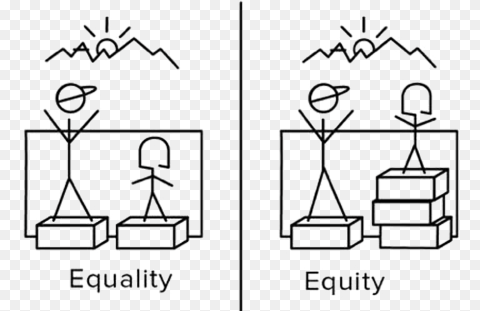 Equity Vs Equality Black And White Free Png