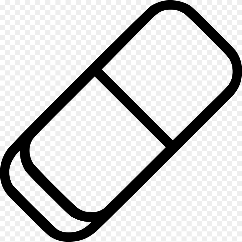 Erase School Rubber Svg Icon Popsicle Clipart Black And White, Bow, Weapon, Medication Png Image