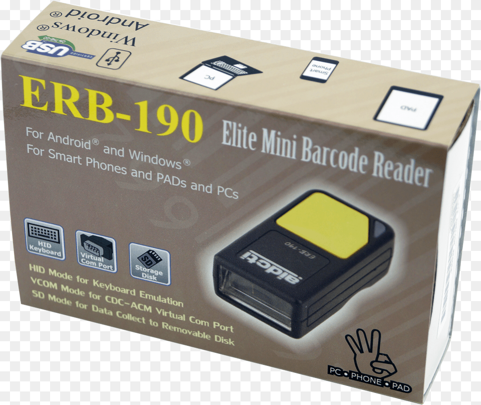 Erb 190 1d 2d Hid Vcom Barcode Scanner Box Camera Battery, Adapter, Electronics, Computer Hardware, Hardware Free Png Download