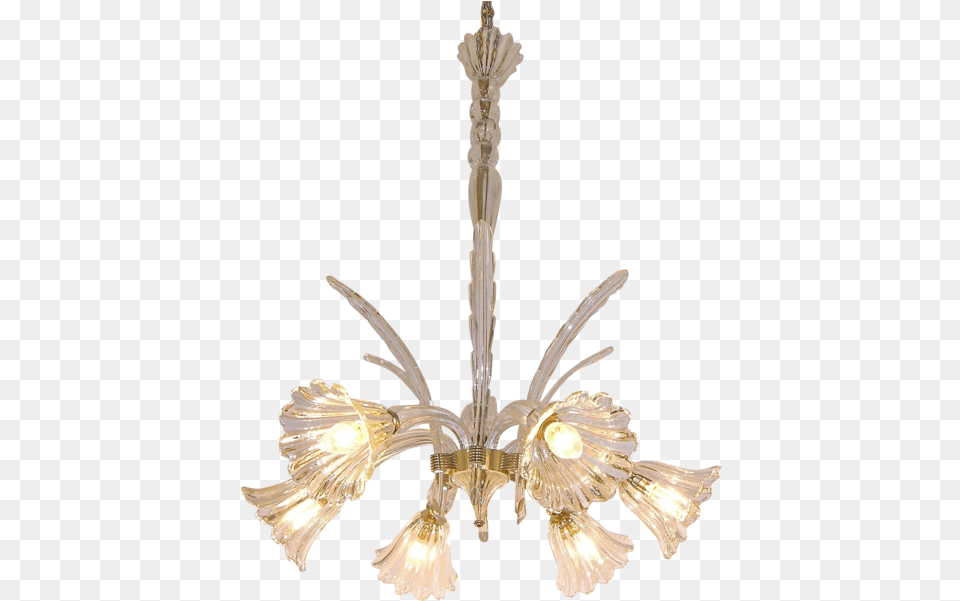 Ercole Barovier Six Light Crystal Clear Murano Murano Glass, Chandelier, Lamp Free Transparent Png