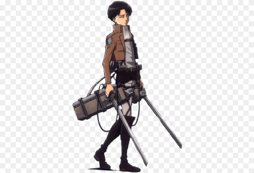 Eren Yeager Walking Attack On Titan, Cleaning, Person, E-scooter, Transportation Free Png