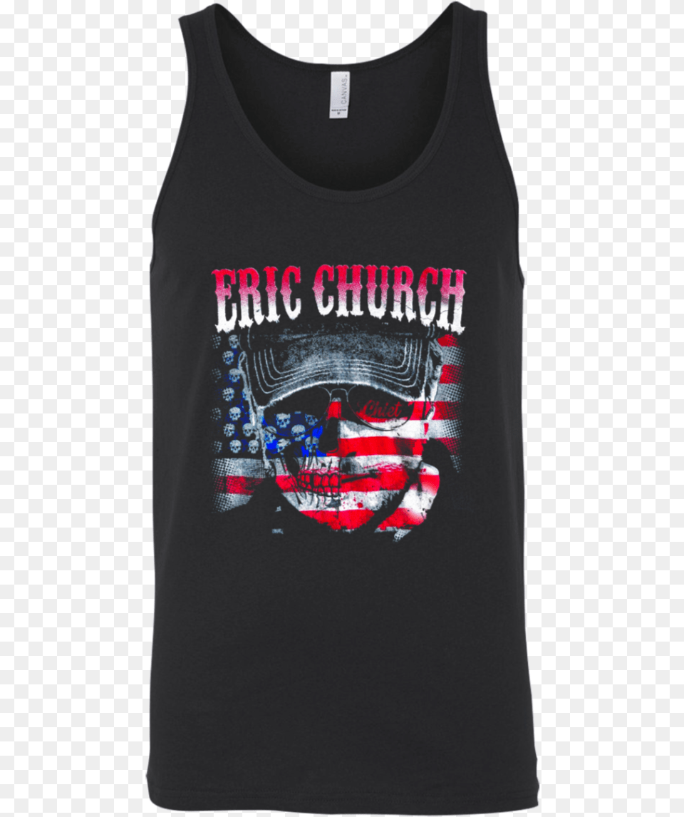 Eric Church American Flag, Clothing, T-shirt, Tank Top, Person Png