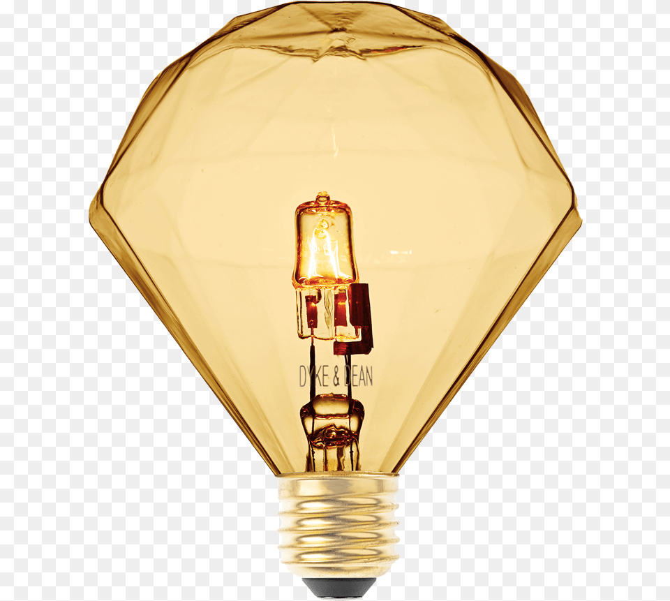 Eric Therner Amber Diamond Light Bulb Incandescent Light Bulb, Lightbulb Png