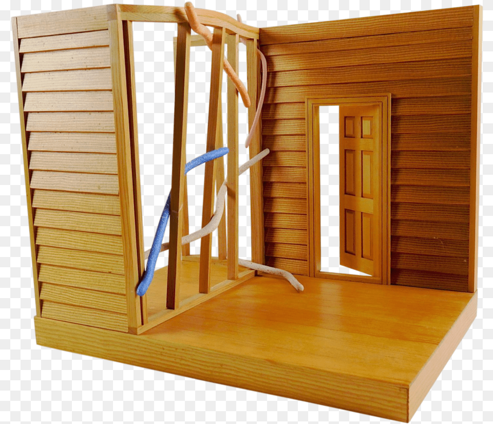 Eric Weller Wood House Sculpture Plywood, Indoors, Interior Design, Hardwood, Stained Wood Free Png