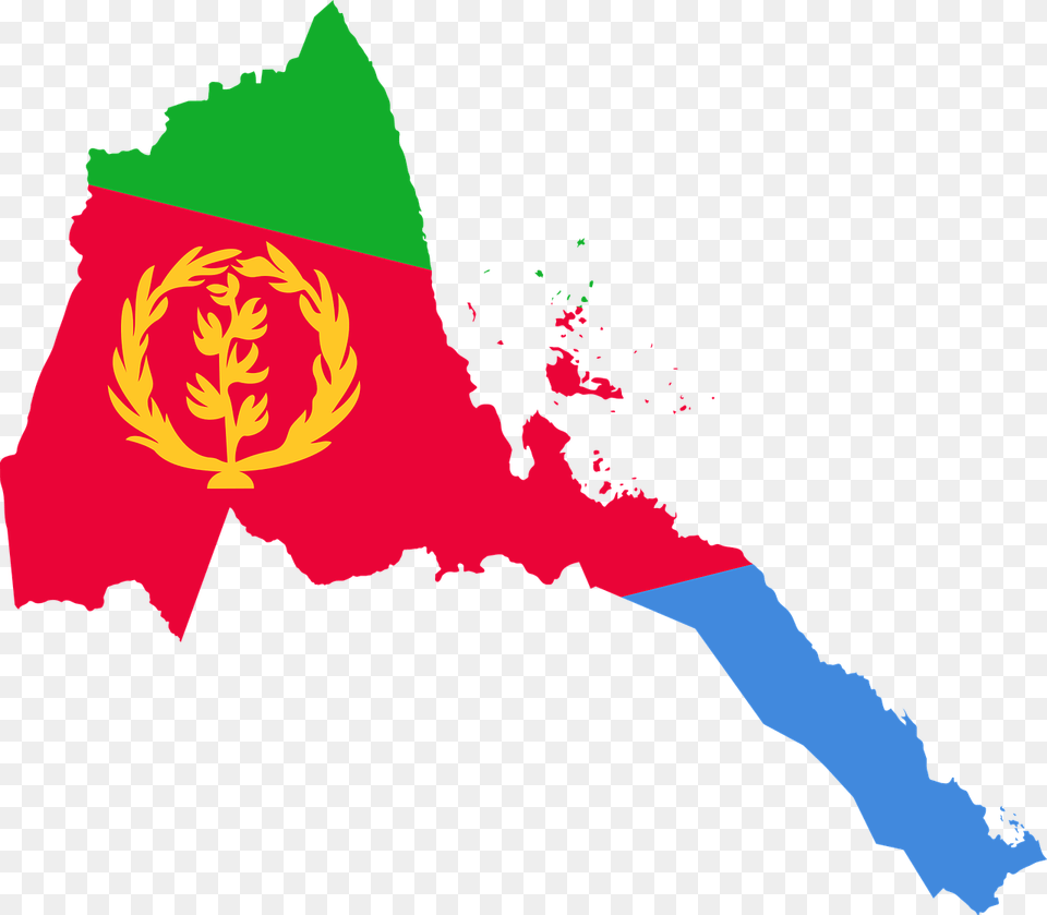 Eritrea Flag Map Geography Outline Africa Country Eritrea Flag Map, Person, Logo Free Transparent Png