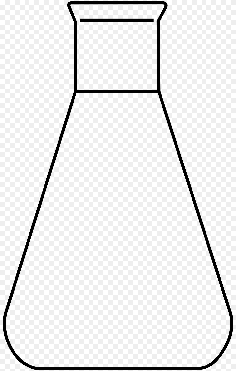 Erlenmeyer Flask, Gray Png Image