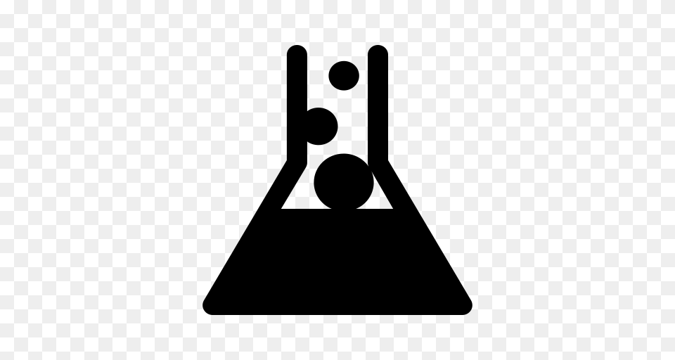 Erlenmeyer Flask Bub Erlenmeyer Experiment Icon With, Gray Free Png