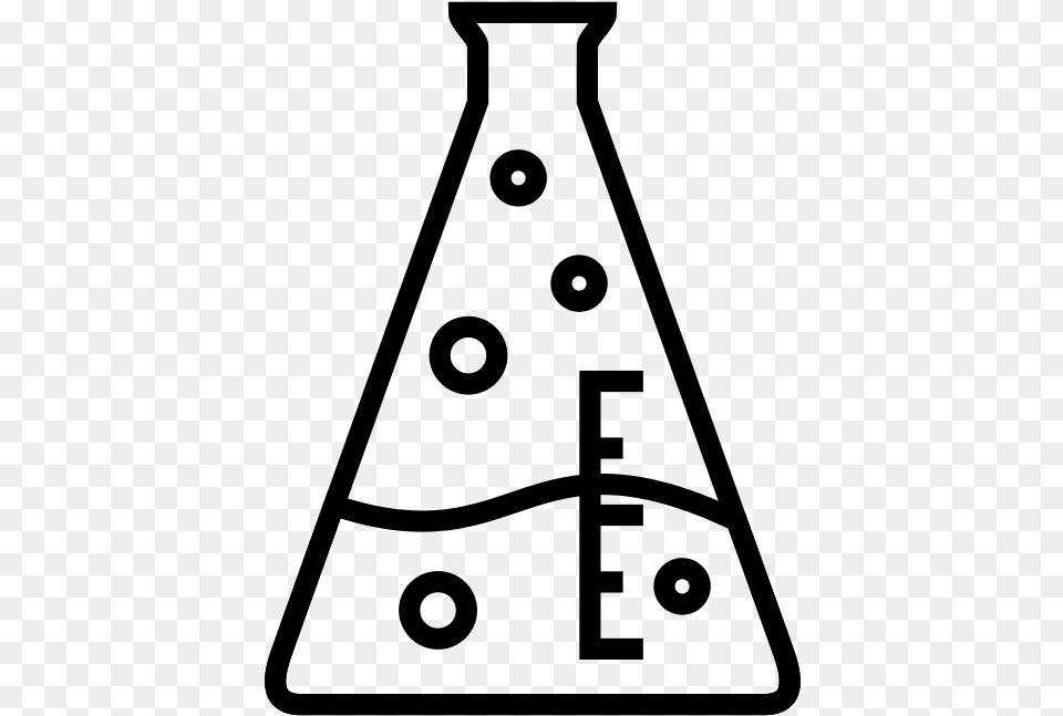 Erlenmeyer Flask Clipart, Gray Png