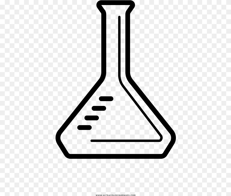 Erlenmeyer Flask Coloring, Gray Free Transparent Png