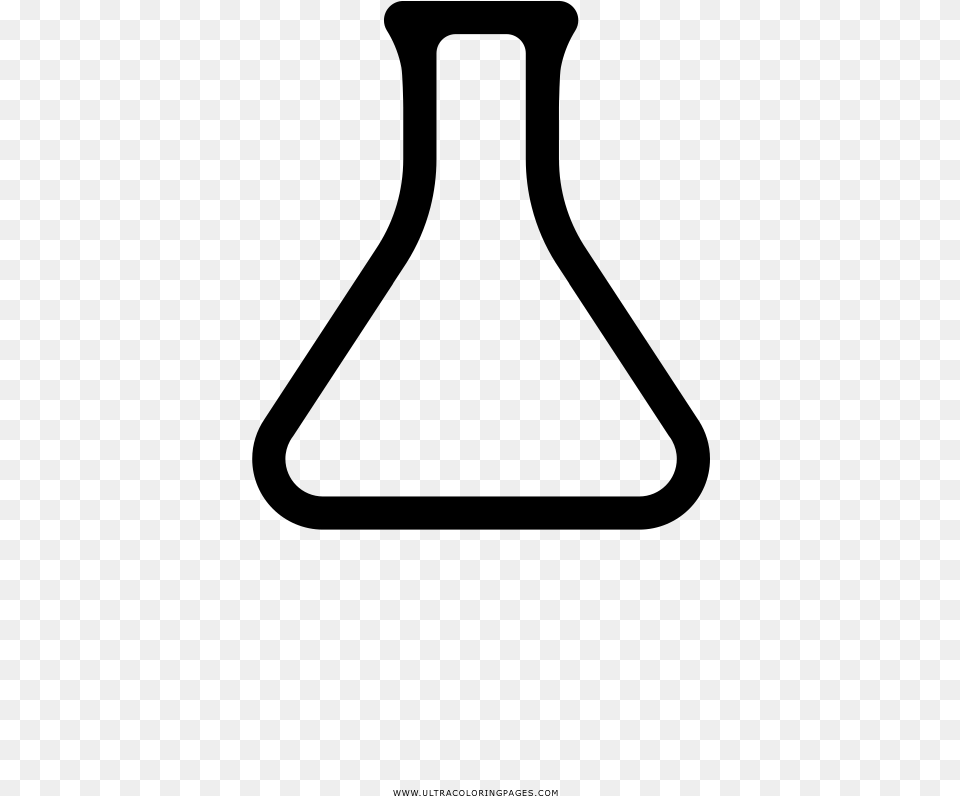 Erlenmeyer Flask Coloring Page, Gray Free Transparent Png