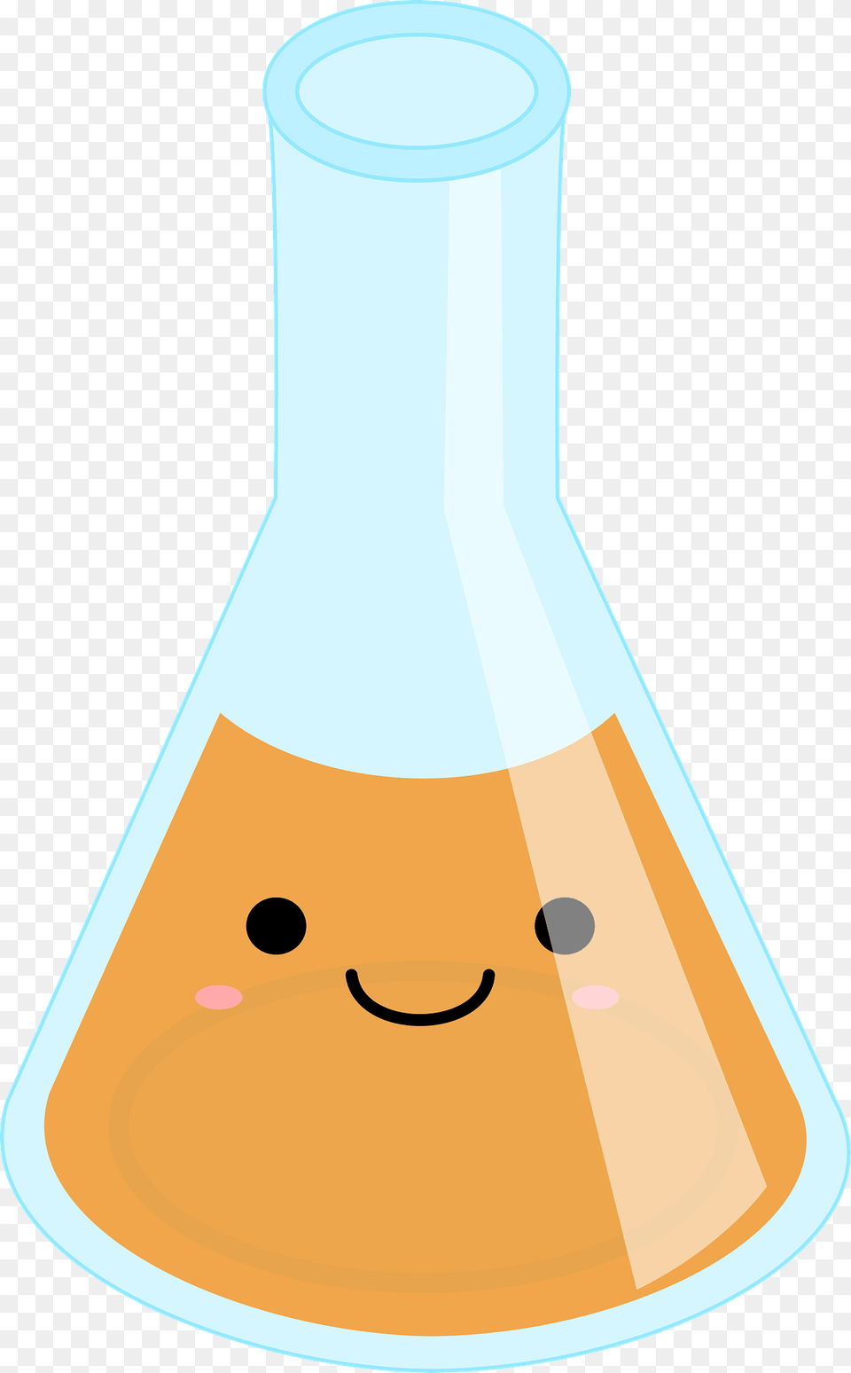 Erlenmeyer Flask Filled With Orange Liquid Face In The Glass Clipart, Cone, Jar, Cup Free Transparent Png