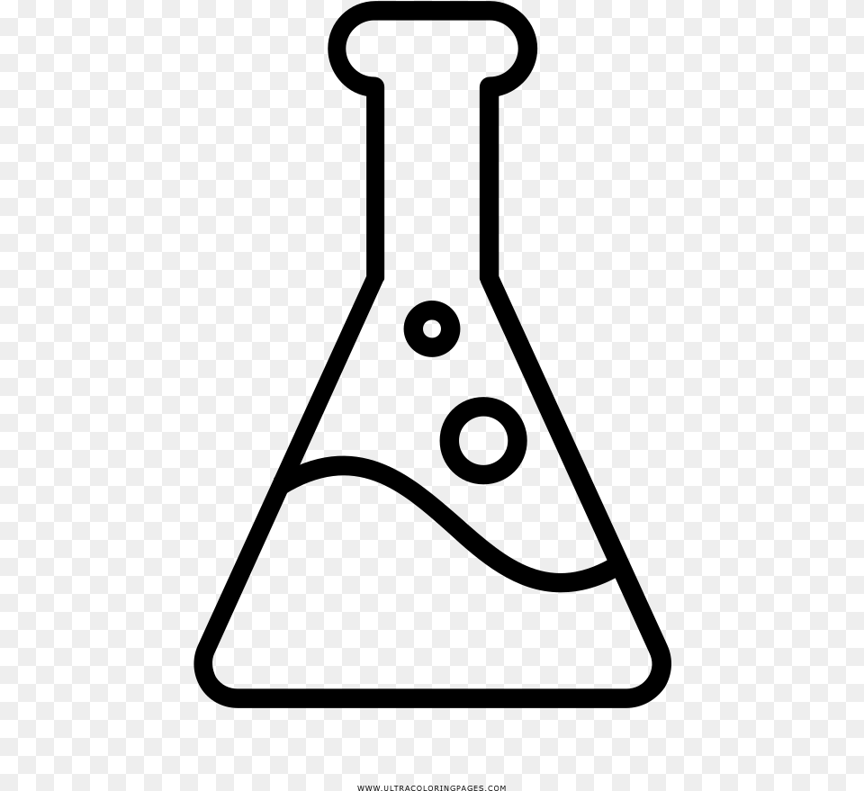 Erlenmeyer Line Art, Gray Png Image