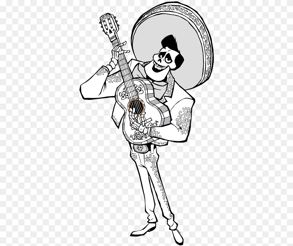 Ernesto De La Cruz Coco Pixar, Person, Guitar, Musical Instrument, Art Png Image