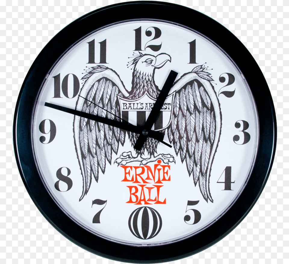 Ernie Ball Clock Ernie Ball Eagle Logo, Analog Clock, Wall Clock, Animal, Bird Free Transparent Png