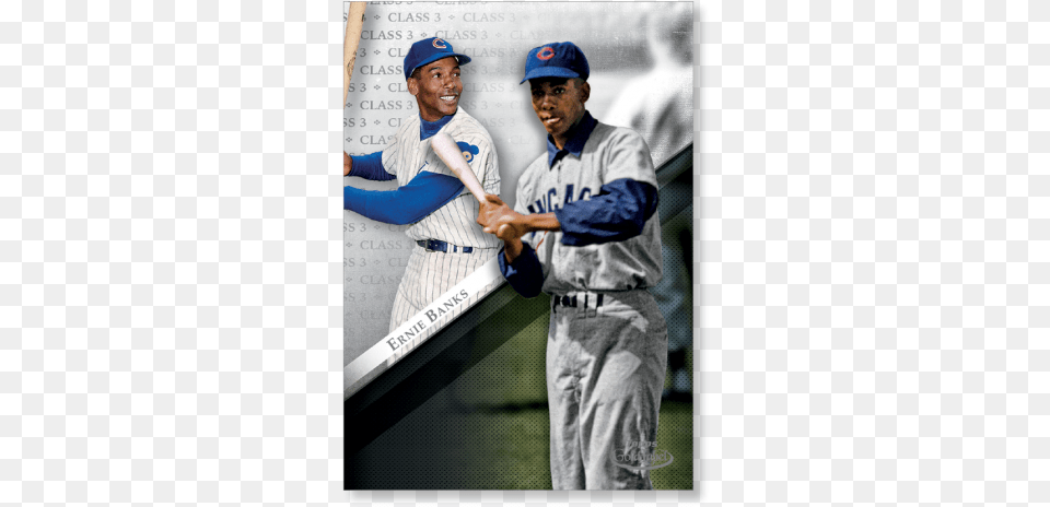 Ernie Banks 2019 Topps Gold Label Baseball Poster Baseball Player, Clothing, Hat, Cap, People Png Image
