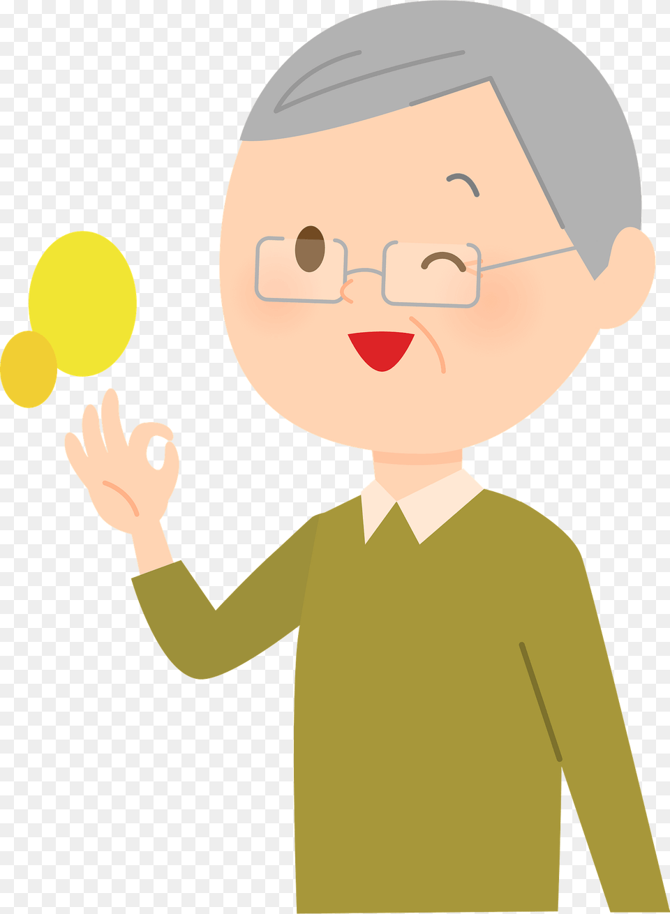 Ernie Senior Man Is Giving Ok Sign Clipart, Baby, Person, Balloon, Face Free Png