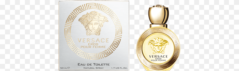 Eros Pour Femme Edt 50ml Bottle, Gold, Cosmetics, Perfume, Gold Medal Png