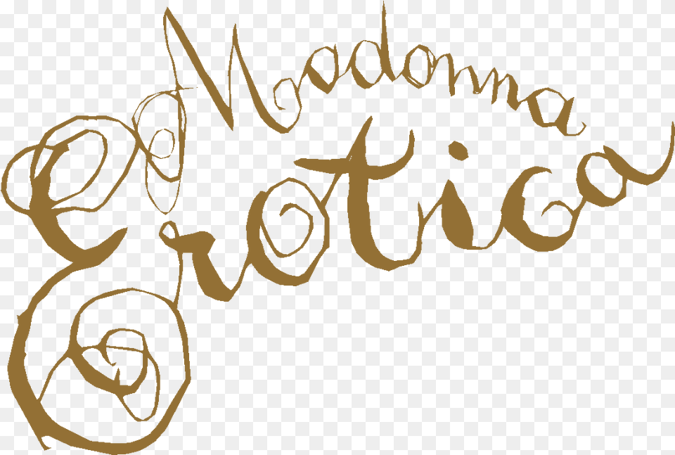 Erotica Logo Erotica Madonna, Calligraphy, Handwriting, Text, Person Png Image