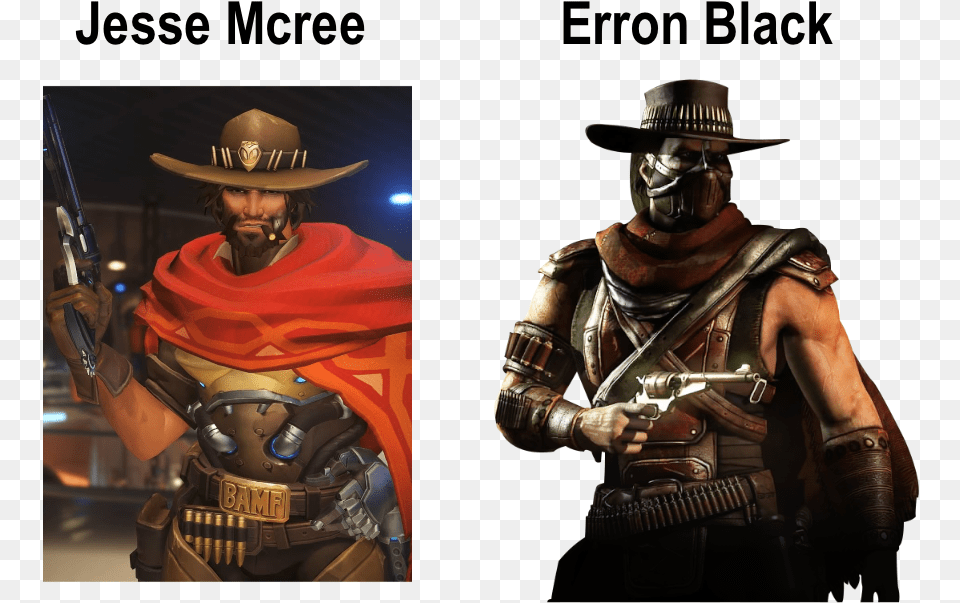 Erron Black And Mccree Erron Black Mortal Kombat, Adult, Person, Man, Male Png Image