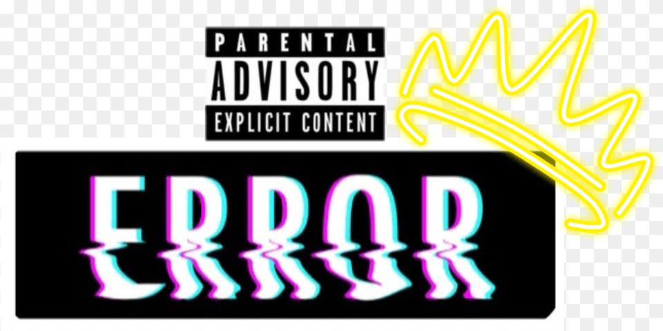 Error Crown Album Cover, Light, Neon, Dynamite, Weapon Png Image