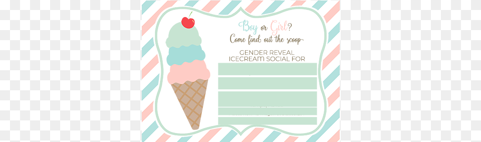 Error Message Gender Reveal Invite, Cream, Dessert, Food, Ice Cream Png Image