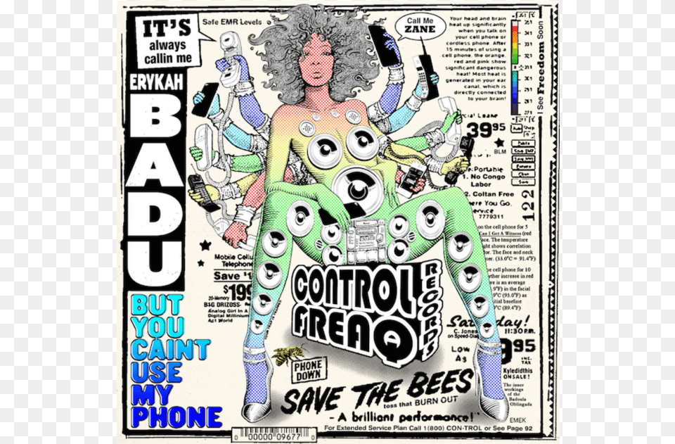 Erykah Badu39s Phone Obsessed Mixtape Explores Intimacy Erykah Badu But You Caint Use My Phone 2015, Advertisement, Publication, Book, Comics Png