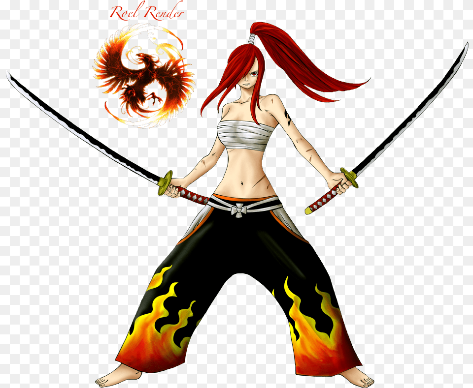 Erza Scarlet 2 Photo Erzascarlet2b Hot Anime Girl Badass, Adult, Person, Woman, Female Png