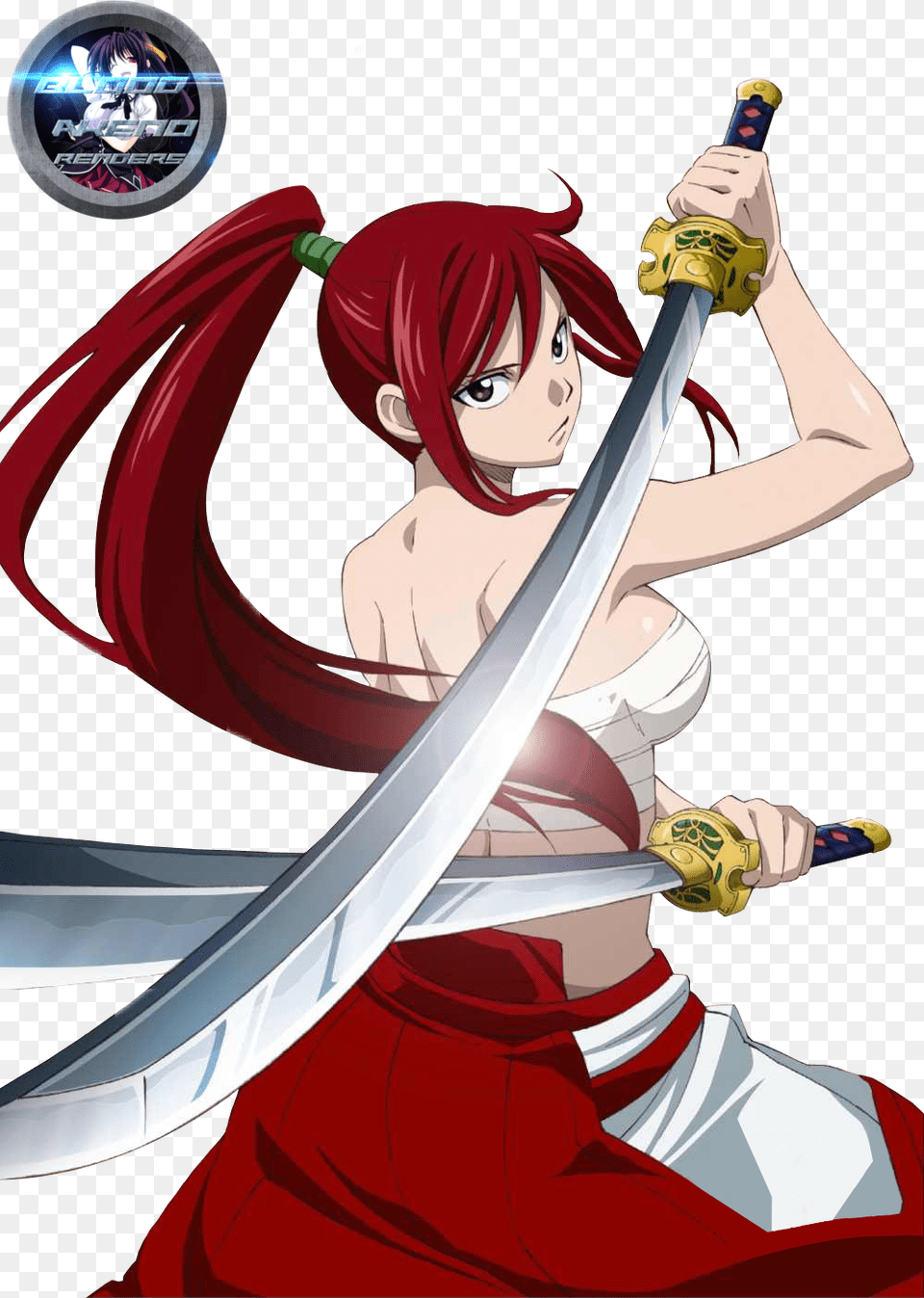 Erza Scarlet Erza Fairy Tail Katana, Book, Comics, Publication, Sword Free Png Download