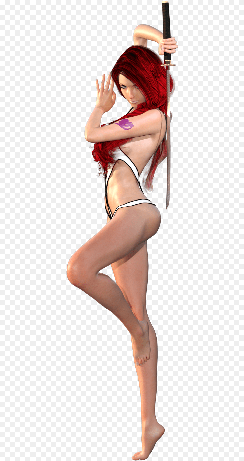 Erza Scarlet Fanart Cute, Adult, Person, Woman, Female Free Png