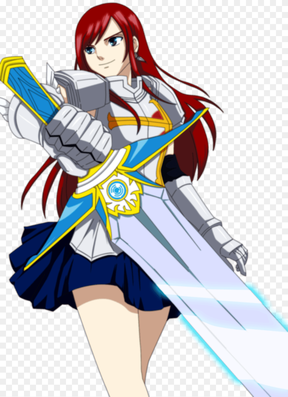 Erza Scarlet Vector Clipart Phone Wallpaper Fairy Tail Erza, Book, Clothing, Comics, Costume Free Transparent Png