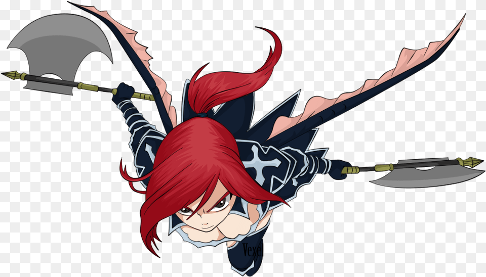 Erza Scarlet Vexel By Dvilgabrimhf D4vhggj Erza Scarlet Transparent, Book, Comics, Publication, Adult Png Image