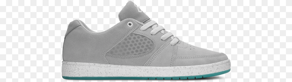 Es Skateboarding Accel Slim Grey Blue 094 Skate Shoe, Clothing, Footwear, Sneaker, Suede Free Png
