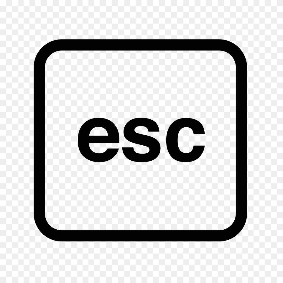 Esc Mac Icon, Gray Free Png Download