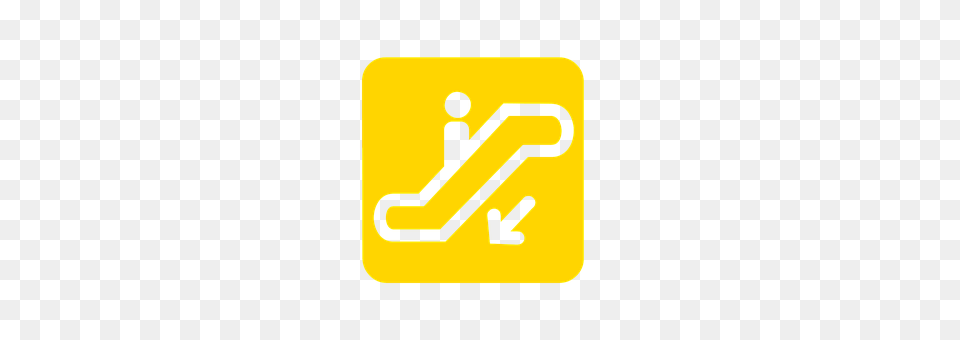 Escalator Sign, Symbol, Text, Bulldozer Free Transparent Png