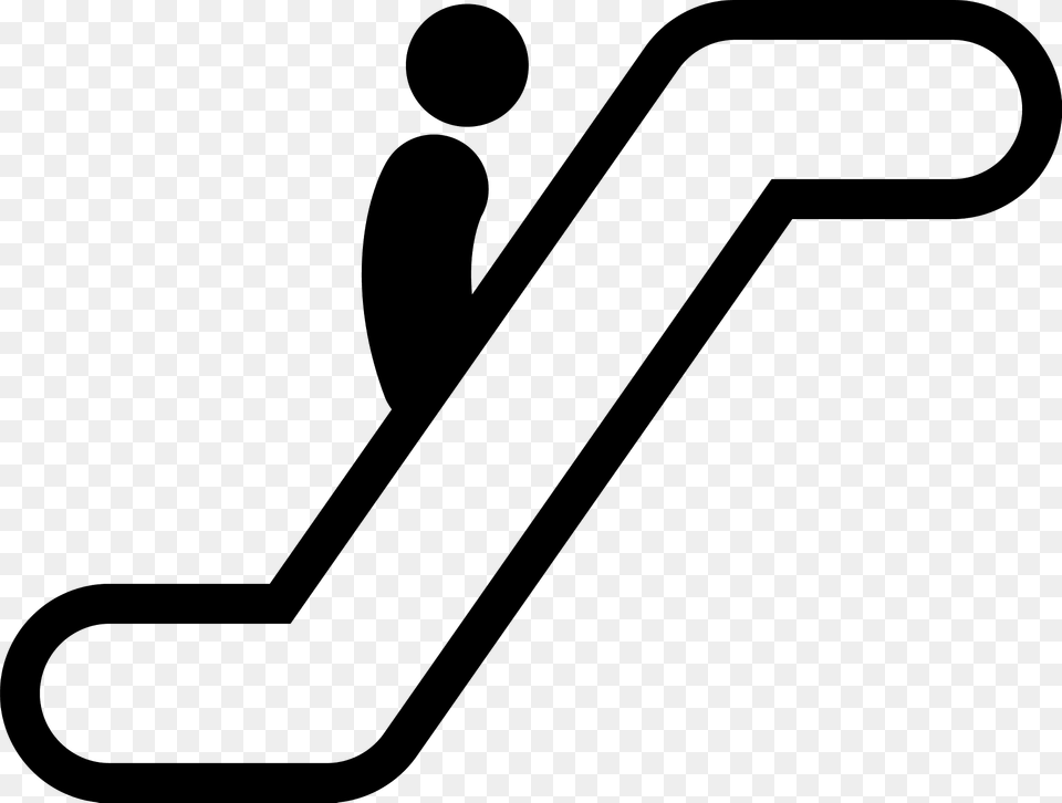 Escalator Pictogram Black And White Clipart, Number, Symbol, Text, Smoke Pipe Free Png Download