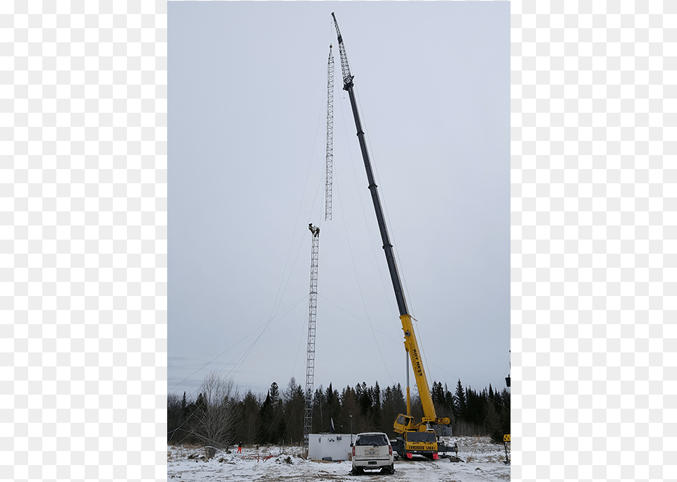 Escanaba An Area Radio Station Is Back At Full Power Sail, Construction, Construction Crane, Utility Pole, Car Png