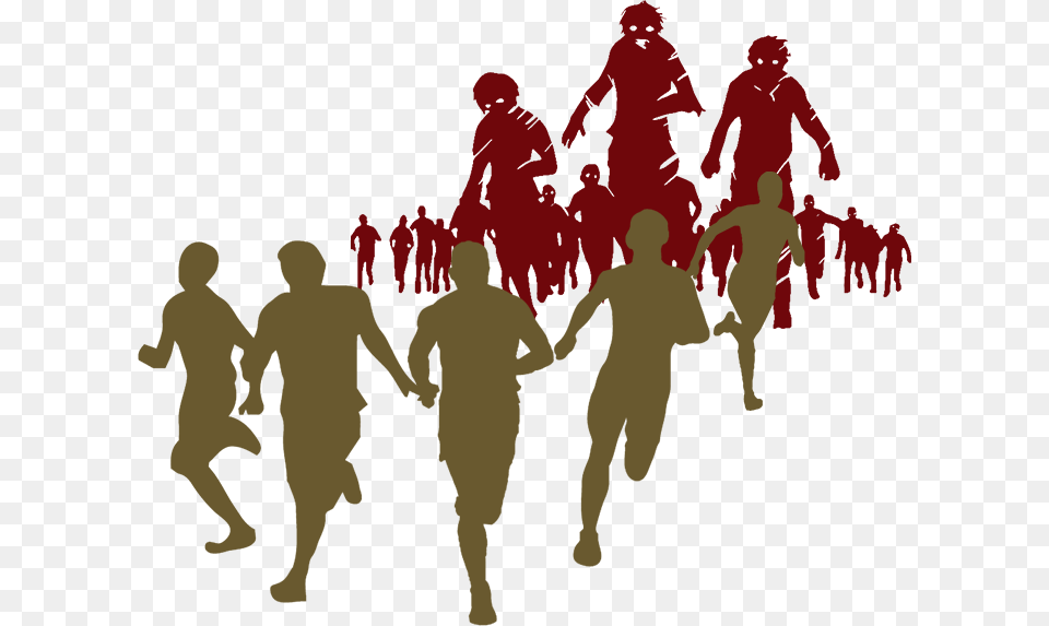 Escape From Idea To Have An Horror Zombie Run Clipart Transparent, Adult, People, Man, Male Png