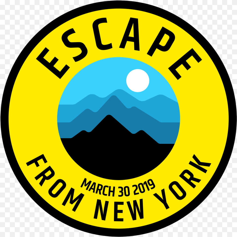 Escape From New York Yellow Circle, Logo, Badge, Symbol Free Png