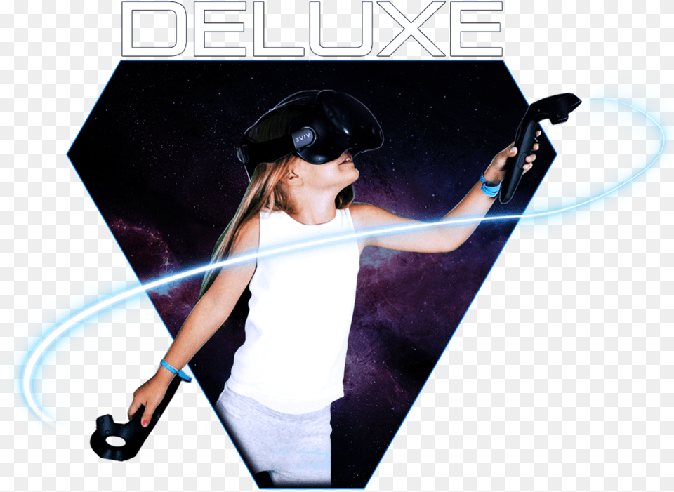 Escape Vr Deluxe Birthday Package, Light, Vr Headset, Advertisement, Adult Png Image