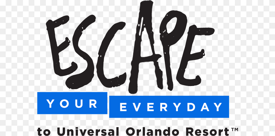 Escape Your Everyday To Universal Orlando Resort Calligraphy, Text, Person, Animal, Elephant Free Png Download