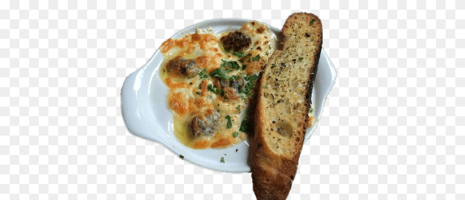 Escargots With Slice Of Bread, Food, Sandwich, Brunch, Dining Table Png Image