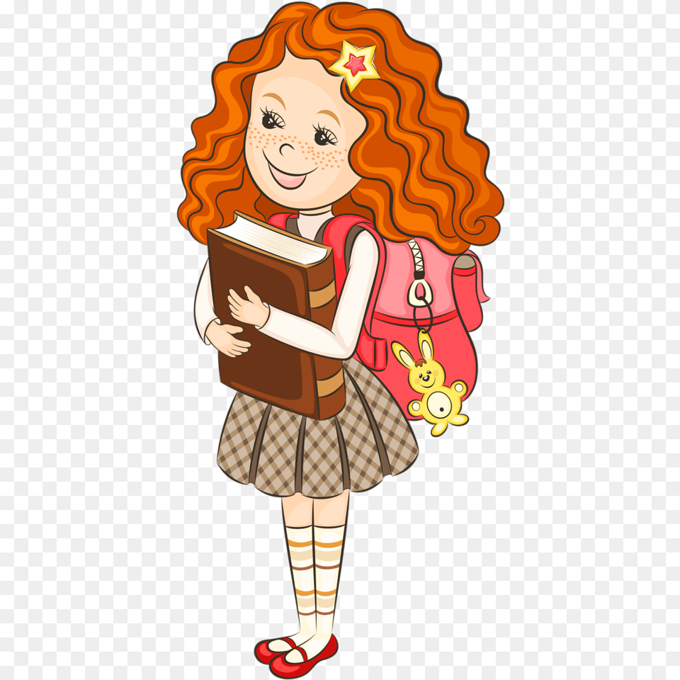 Escola Amp Formatura Cartoons With Curly Hair, Book, Comics, Person, Publication Free Png Download