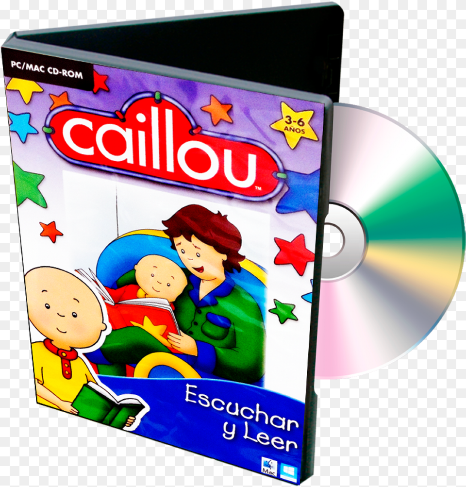 Escuchar Y Leer Cartoon, Disk, Dvd, Baby, Person Free Png Download