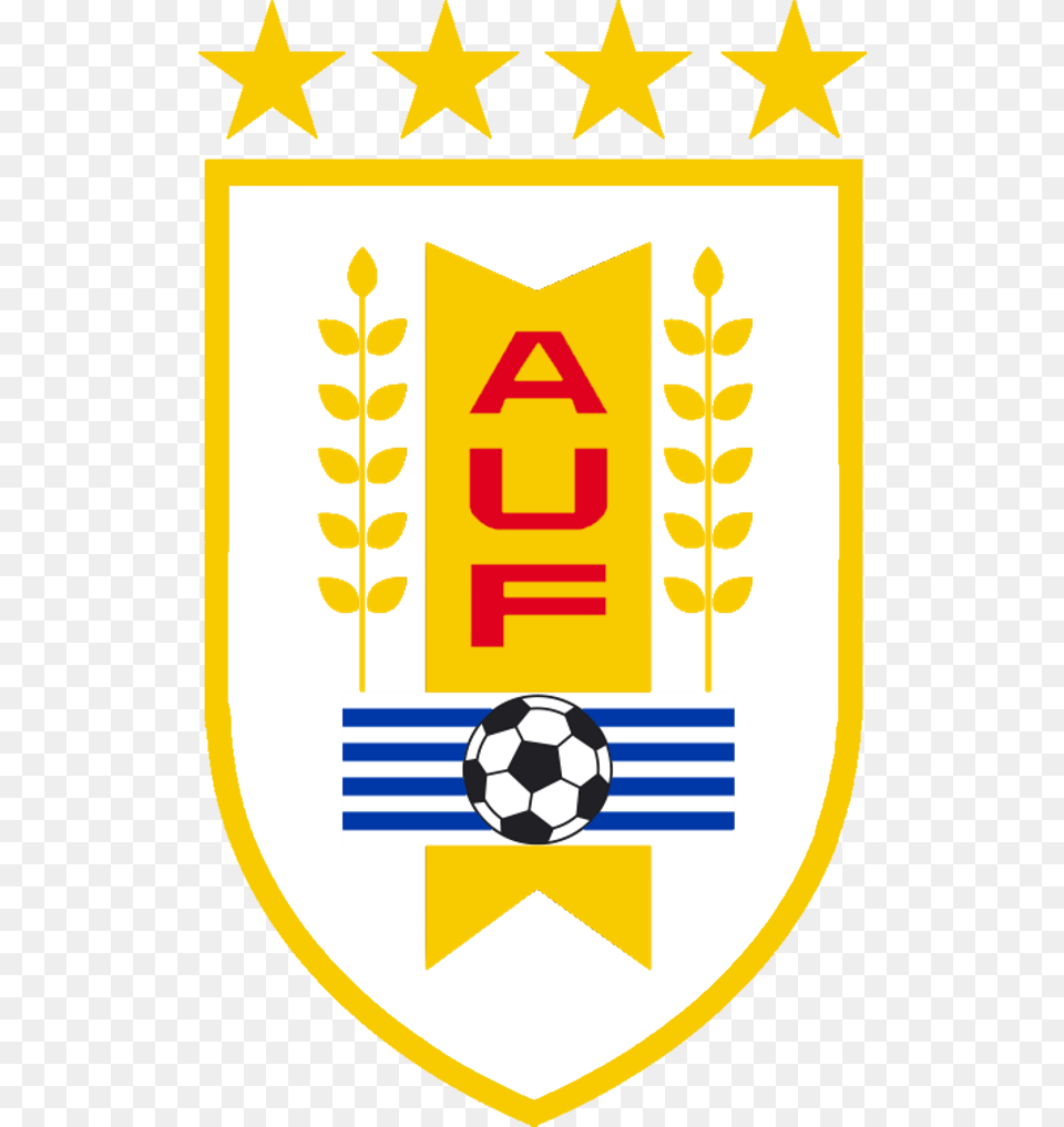 Escudo Asociacin Uruguaya De Ftbol V1 Uruguay National Football Team Logo, Badge, Ball, Soccer, Soccer Ball Png