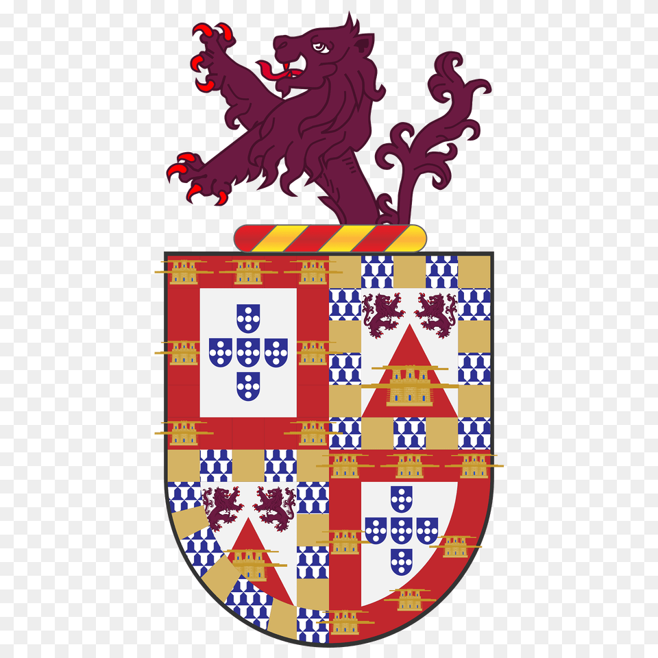 Escudo Da Familia Noronha De Portugal Clipart, Armor, Shield, Animal, Lion Free Png Download